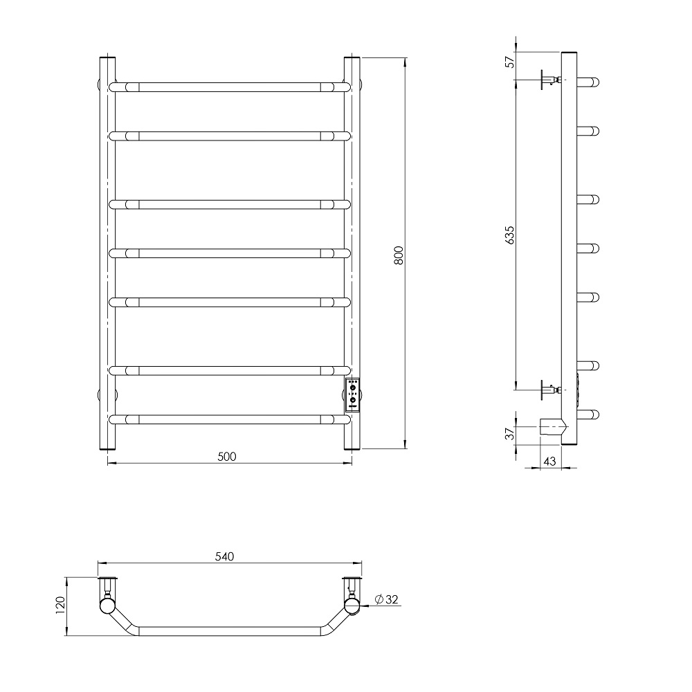 Полотенцесушитель Браво Пэк сп 3 80х50